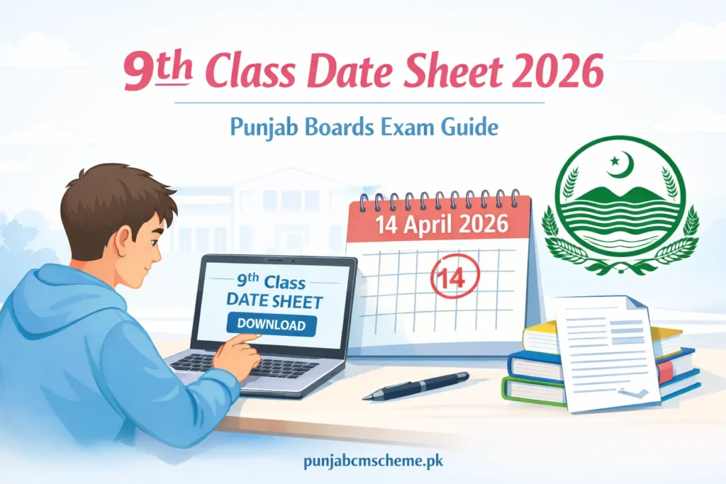 9th Class Date Sheet 2026 Punjab Board