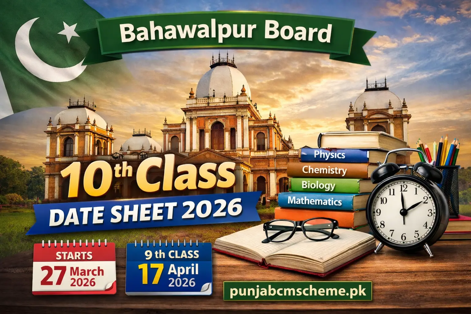 Bahawalpur Board 10th Class Date Sheet 2026